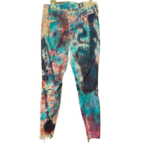 Women’s Old Navy Rockstar Tie Die Skinny Jeans Size 2 - Picture 1 of 7